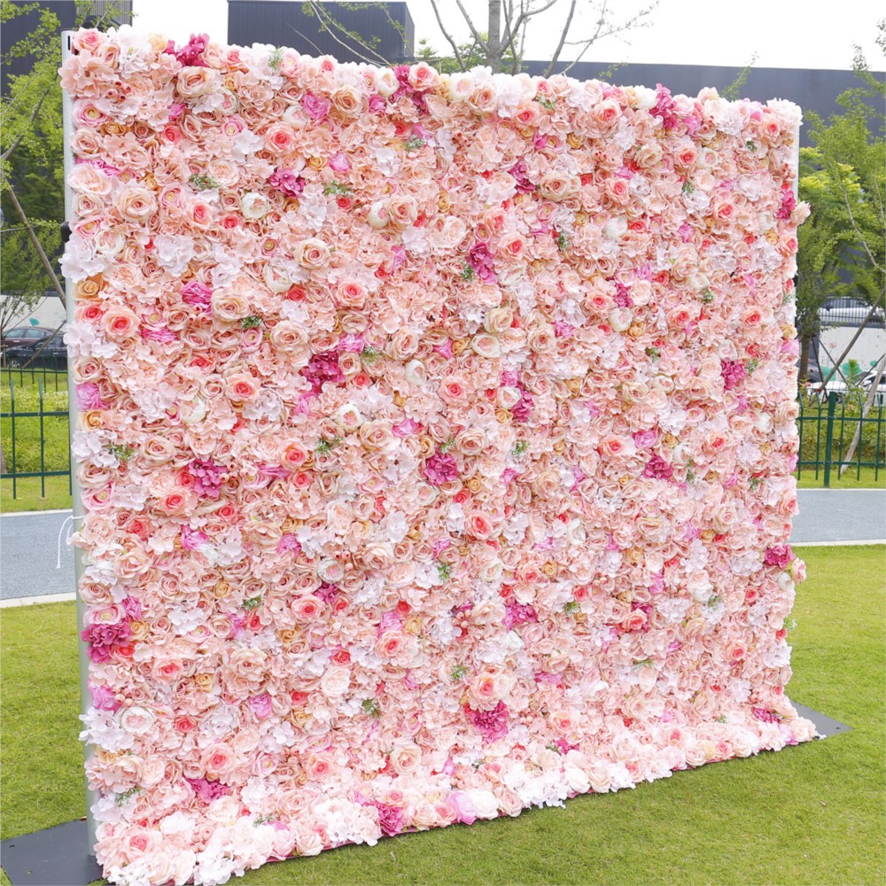 Roze roos-hortensia 5D stoffen - Flower Wall Panel recensie en prijs