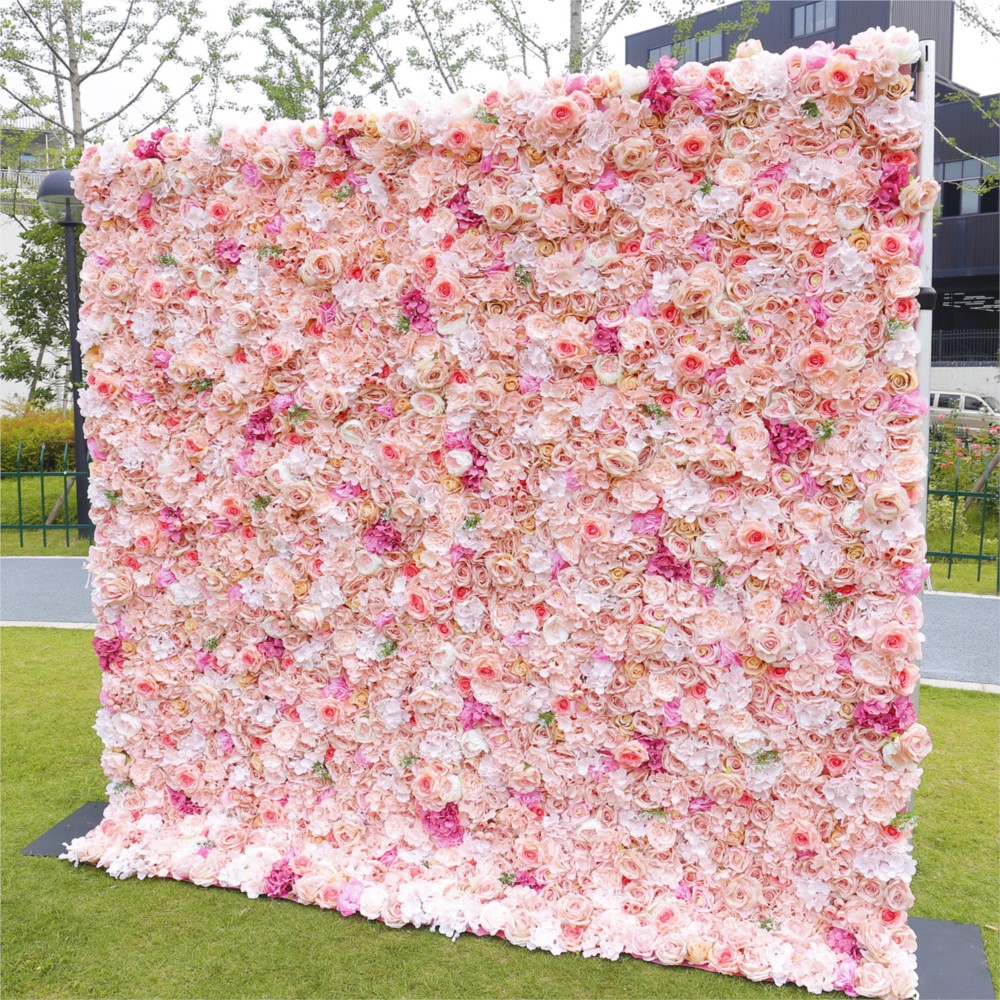 Roze roos-hortensia 5D stoffen - Flower Wall Panel recensie en prijs
